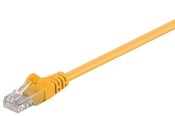 Goobay 68341, 10 m, Cat5e, U/UTP (UTP), RJ-45, RJ-45, Gult