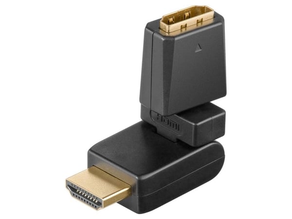 Goobay A 352 G (HDMI F/HDMI M) 360°, HDMI, HDMI, Sort
