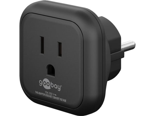 PremiumCord Goobay Travel Adapter USA/Japani laitteisiin ja latureihin, joissa on eurooppalainen pistoke
