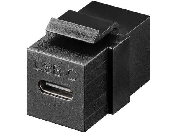 Goobay 61261, Flat, Sort, USB C, USB C, Hunkjønn, Hunkjønn
