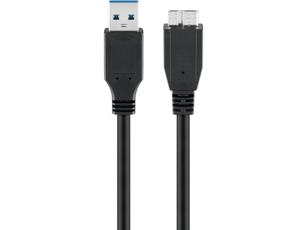 Goobay USB-A - microUSB-kabel 1 m svart (JAB-1355046)