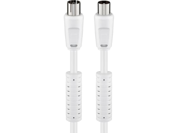 Goobay coaxial, 7.5 m, 7,5 m, Koaksiaali, Koaksiaali, Valkoinen