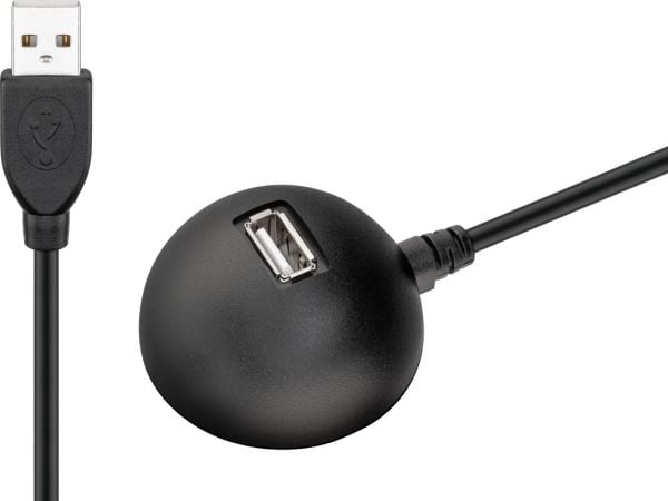 Goobay USB Verl AA 150 MA. HiSpeed 2.0 1.5m, 1,5 m, USB A, USB A, Hane/Hona, Svart