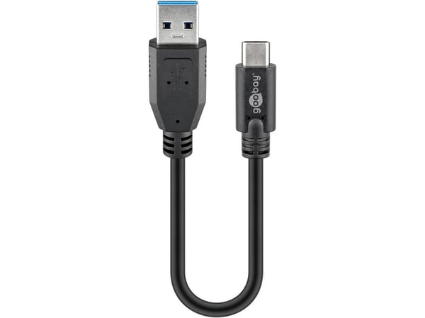 goobay - USB-kabel - USB typ A (hane) till USB-C (hane) - USB 3.1 Gen 2 - 15 cm