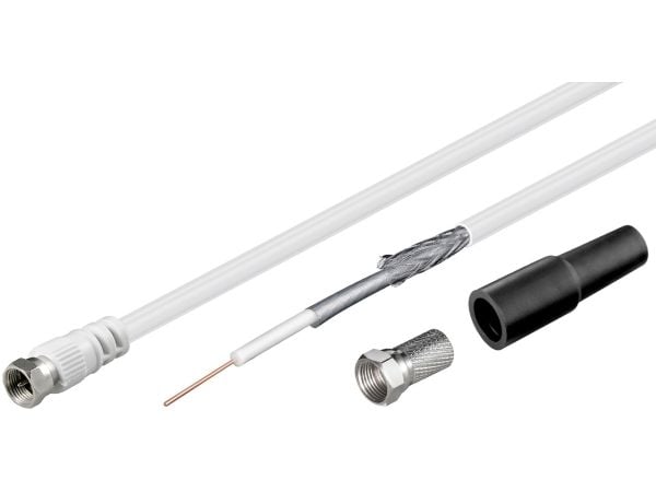 Goobay 51624, 10 m, F-typ, Koaxial, Vit