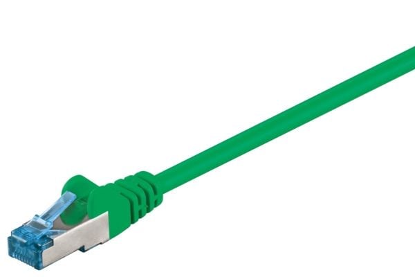 goobay - Koblingskabel - RJ-45 (hann) til RJ-45 (hann) - 7.5 m - SFTP, PiMF - CAT 6a - halogenfri, formstøpt, uten hindringer - grønn