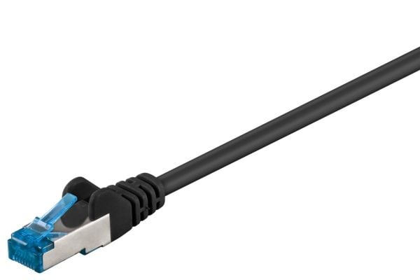 Wentronic Goobay - Liitäntäkaapeli - RJ-45 (M) - RJ-45 (M) - 7,5m - SFTP, PiMF - CAT 6a - puristettu, sileä, halogeeniton - musta (93853)
