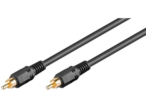 goobay AVK 238-1500 - Video/digitaalinen audiokaapeli (koaksiaalinen) - komposiittivideo/audio - RCA uros RCA uros - 15 m - kaksinkertainen suojattu