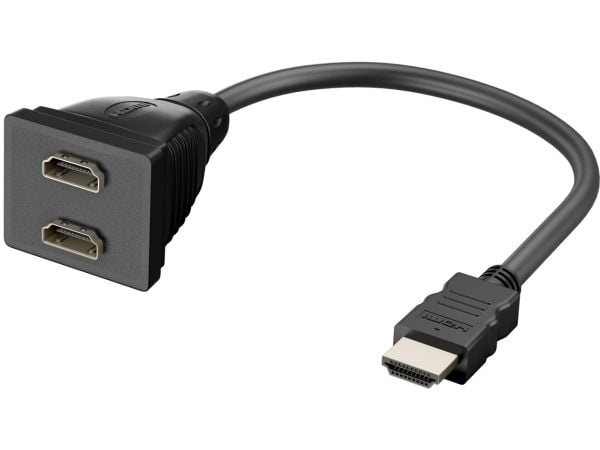 Goobay 68784, 0,1 m, HDMI-tyyppi A (vakio), 2 x HDMI Type A (Standard), Musta