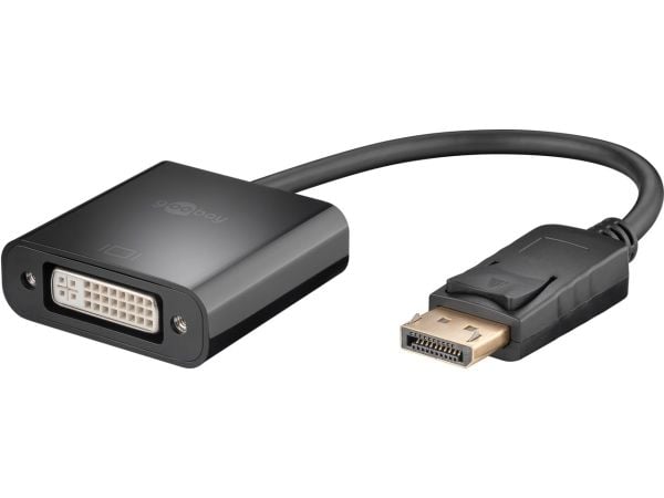 goobay - Bildskärmsadapter - DisplayPort (hane) till DVI-D (hona) - svart