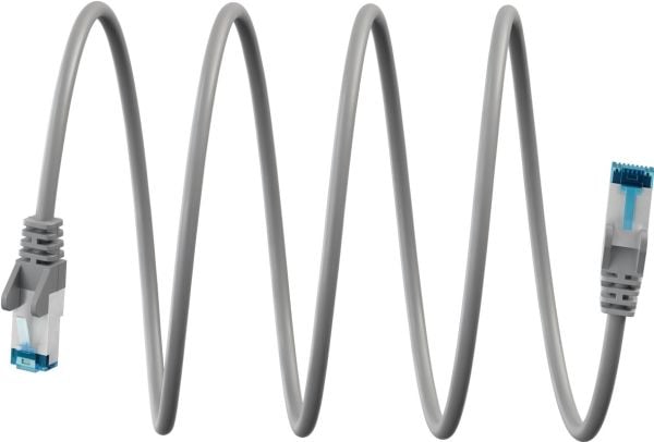 Ultraflexibel patchkabel CAT 6 A, S/FTP (PiMF), grå