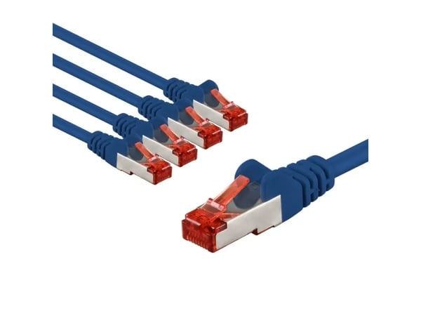 Goobay 66607, 2 m, Cat6, S/FTP (S-STP), RJ-45, RJ-45, Blå, Röd