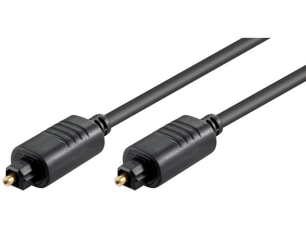 goobay - Digital ljudkabel (optisk) - SPDIF - TOSLINK hane till TOSLINK hane - 10 m - fiberoptisk - svart