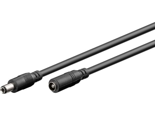 goobay - Strømforlengelseskabel - 5,5 x 2,5 mm DC-jakk (hann) til 5,5 x 2,5 mm DC-jakk (hunn) - 10 m