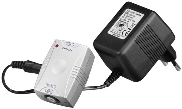 Goobay AVW 4, Coax, Toslink, Svart, Hvit