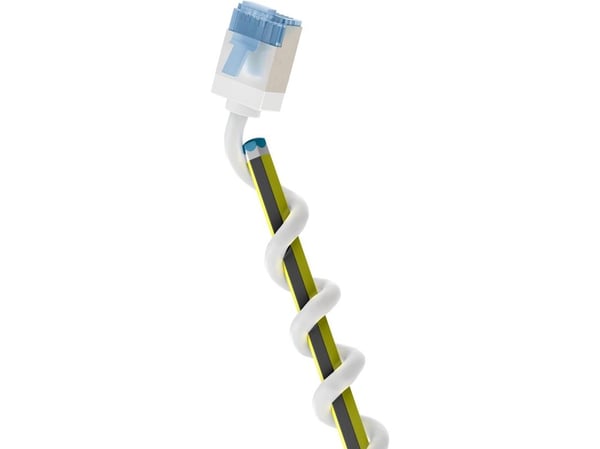 goobay - Patch-kabel - RJ-45 (hane) till RJ-45 (hane) - 15 m - 3.8 mm - U/FTP, PiMF - CAT 6a - halogenfri, tvinnad, slim, ultra flexibel - vit