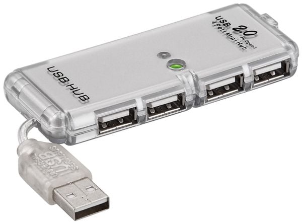 Goobay 68879, USB 2.0, USB 2.0, 480 Mbit/s, Harmaa, Pyöreä kaapeli, 0,06 m