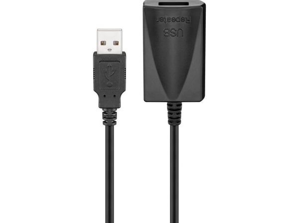 Goobay USB 2.0 5m, 5 m, USB A, USB A, USB 2.0, Hankjønn/hunkjønn, 0,48 Gbit/s