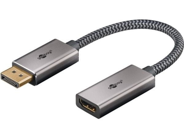 Goobay 75271, 0,2 m, DisplayPort, HDMI, Hankjønn, Hunkjønn, Rett
