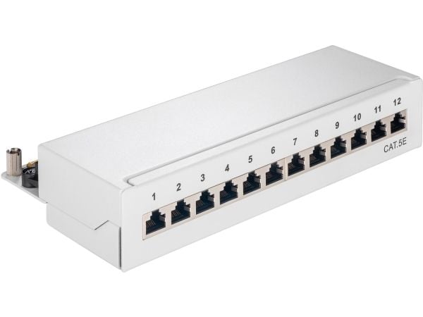 Goobay 93041, RJ-45, Cat5e, 22/26, Grå, Veggmontering, 212 mm