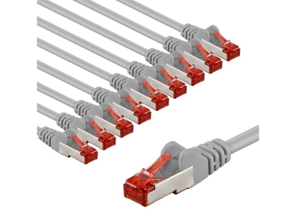Goobay 66655, 2 m, Cat6, S/FTP (S-STP), RJ-45, RJ-45, Grå, Rød