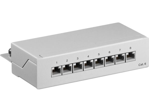 Goobay 93047, RJ-45, Cat6, 22/26, Grå, Väggmontering, 160 mm