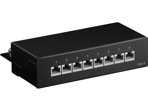 Goobay 96105, Cat6, Sort, Rackmontering, 1U