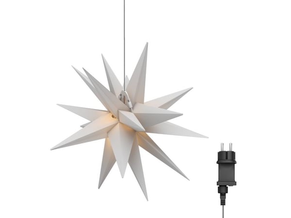 goobay - Dekorasjonslampe - LED - 0.53 W - varmt hvitt lys - 3000 K - christmas star 3D - transparent hvit