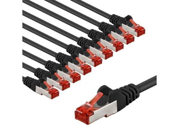 Goobay 66640, 3 m, Cat6, S/FTP (S-STP), RJ-45, RJ-45, Sort