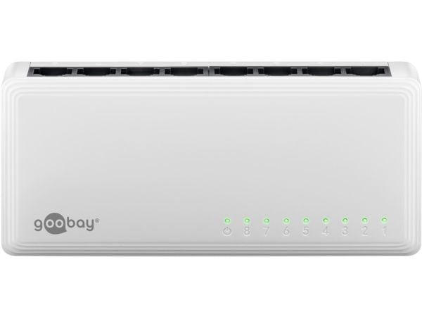 8-ports Gigabit Ethernet-nettverksswitch (aktiv)