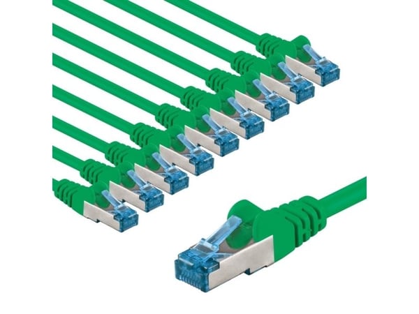 Goobay 69381, 3 m, Cat6a, S/FTP (S-STP), RJ-45, RJ-45, Vihreä