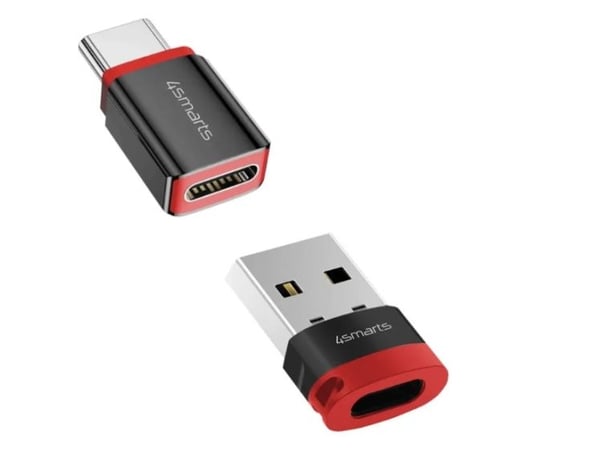 4smarts 541615, USB Type-A, USB Type-C, uros-/naarasliitin, musta, urosliitin, naarasliitin, urosliitin, naarasliitin