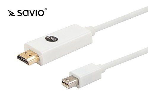 SAVIO CL-83 - Adapterkabel - Mini DisplayPort hann til HDMI hann - 1.8 m - hvit