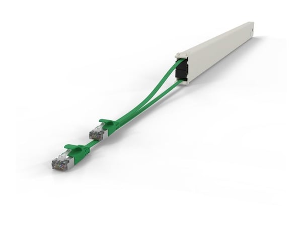 PATCHBOX CONE46STPGR, brett for kabelhåndtering, krem, grønn, akrylonitrilbutadienstyren, polyoksymetylen (POM), 46U, 2,5 m, -20 - 60 °C
