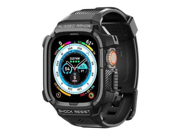Spigen Rugged Armor Pro, Kellonperät, Apple, Ultra (49mm), Termoplastinen polyuretaani (TPU), 50 mm, 174,5 mm