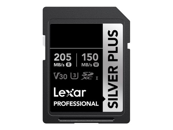 Lexar Professional SILVER PLUS, 512 GB, SDXC, UHS-I, 205 MB/s, 150 MB/s, klasse 3 (U3)