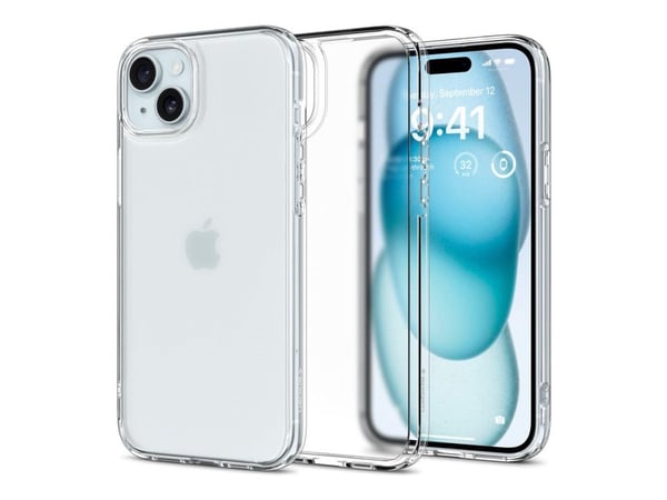 Spigen Ultra Hybrid - Baksidedeksel for mobiltelefon - polykarbonat, termoplast-polyuretan (TPU) - frostklar - for Apple iPhone 15 Plus