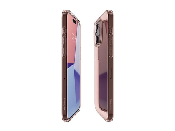 Spigen Crystal Flex – Bakstycke till mobiltelefon – polykarbonat, termoplastisk polyuretan (TPU) – rose crystal – för Apple iPhone 15 Pro Max