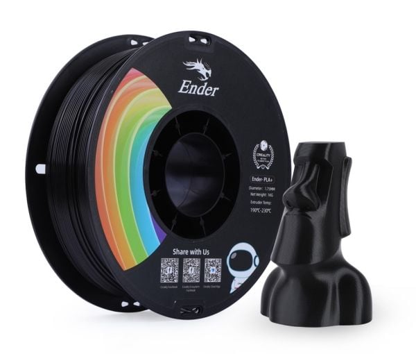 Creality3D - 1-rull - svart - 1 kg - PLA+ filament (3D)