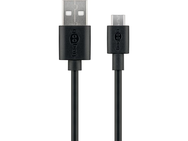 Gembird USB-A - microUSB-kabel 1 m Svart (46800)
