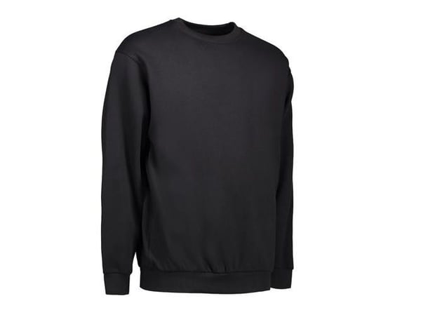 ID IDENTITY Sweatshirt med rund hals. Rib ved hals samt rib ved ærmeåbninger og bund. Blød, børstet inderside. Sort, størrelse XL