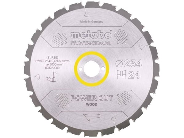 Metabo 628220000, Puun rakentaminen nauloilla, Puu, 25,4 cm, 3 cm, 6100 rpm, 2,4 mm, KS 254 Plus, KGS 254 M, KGS 254 Plus, KGS 254 I Plus, KGS 254 ...