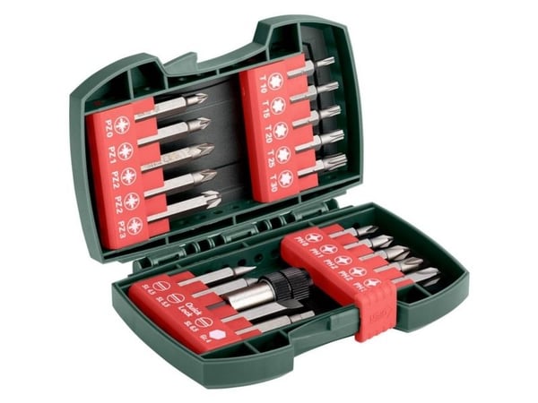Metabo 630454000 Bittipaketti 20 kpl Kuusiokolo, Phillips, Pozidriv, Unbrako, kuusiokolo (TX)