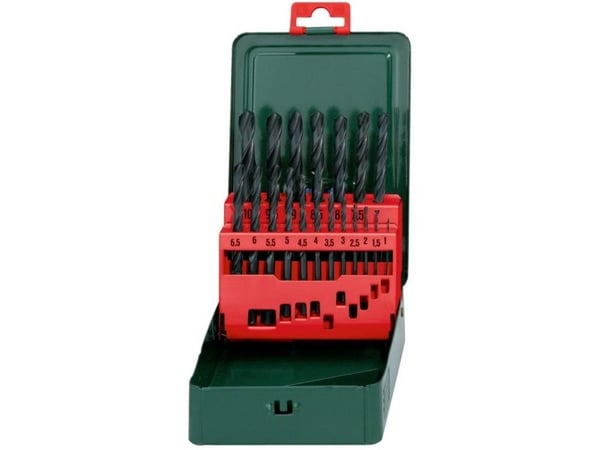 Metabo - Borsett - for ikke-jernholdig metall, stål, alloyed steel, non-alloyed steel - 19 deler - cylindrical - for Metabo BS 14.4 MOBILE WERKSTATT