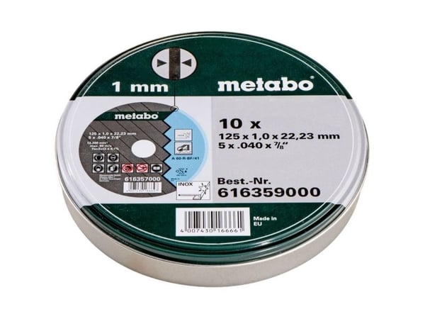 Metabo 616359000, levyleikkuri, 12,5 cm, Metabo, Tasainen keskiosa, 2,22 cm, 1 mm