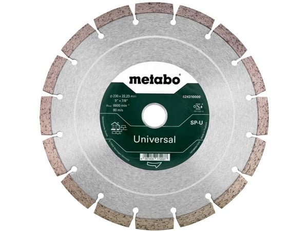 Metabo 624310000, Betong, Flis, 22 cm, 2,22 cm, 6600 RPM, 1 stykker
