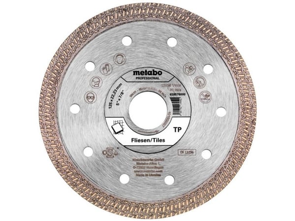 Metabo 628579000, Natursten, Porslin, Kakel, 12,5 cm, 2,22 cm, Polykristallin diamant (PCD), 12200 RPM, 1 styck