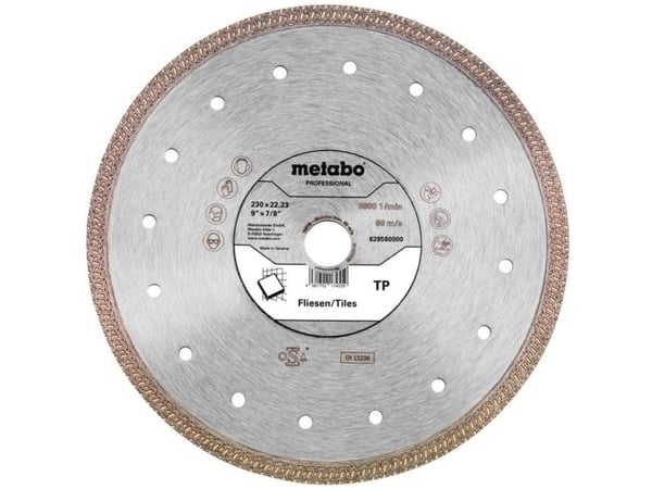 Metabo 628580000, Kutteskive, Flatt senter, Flis, Metabo, 2,22 cm, 23 cm