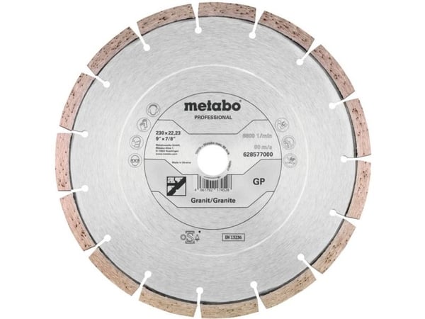 Metabo 628577000, Granitt, 23 cm, 2,22 cm, 6600 RPM, Metabo, 1 stykker