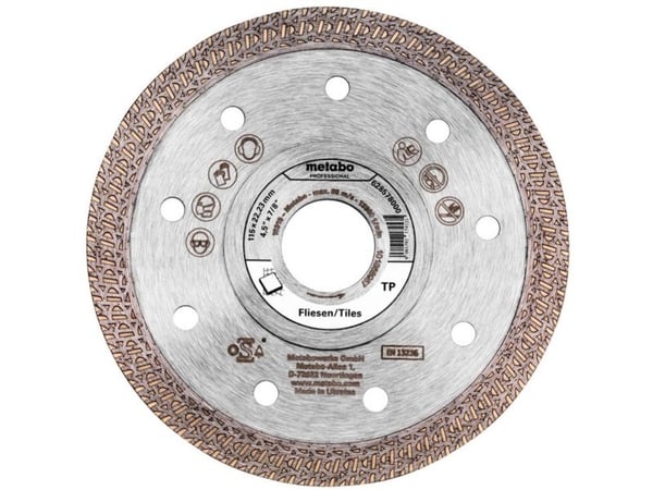 Metabo 628578000, Klippskiva, Platt i mitten, Kakel, Metabo, 2,22 cm, 11,5 cm